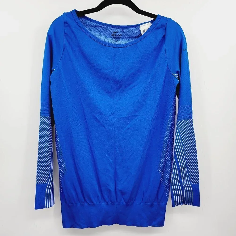 Nike Women's Knit Epic Long SLeeve Crew Neck Seamless Shirt Running Gym Sporty S